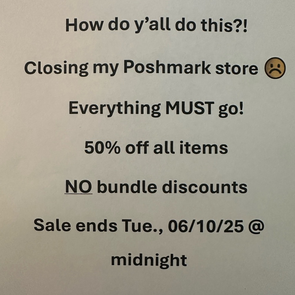 Store Closing Sale Sign - 50% Off Everything